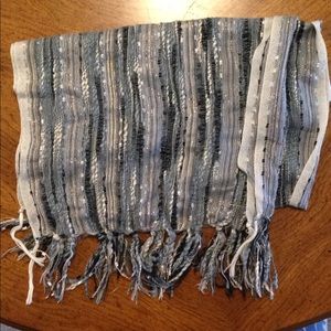 Pretty scarf blue with hints of gold